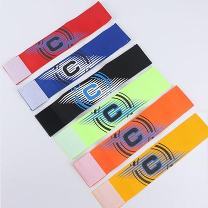 12 Pieces Captain Armbands for Soccer Football Soccer Youth Captain Arm Bands Elastic Adjustable Armbands for Sport Team Badges