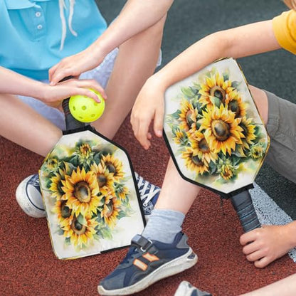 Pickleball Paddle Cover with Pockets and Handle Strap, Racket Sleeve and Ball Holder Organizer, 1 Pcs - color: green