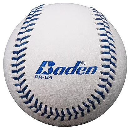 Baden All-Weather Leather Practice Baseballs - Water-Resistant Design for Wet Conditions | Official Size, Ideal for Batting Practice | Genuine Leather, Prevents Water Absorption | 12-Pack
