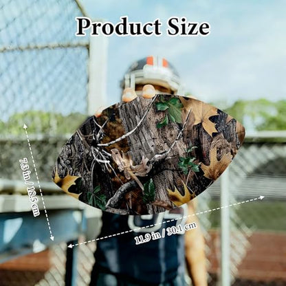 American Football, Official Size 11.9 x 7.3 Inch, Premium Composite Leather High-Grip Ball with Pro-Style Lacing, Unique Prints for Training, Games & Gifts - color: Camo Leaf