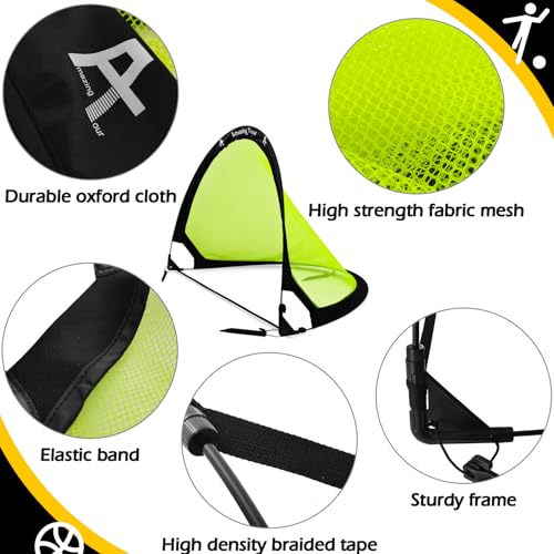 Pop Up Soccer Goals 4ft Soccer Goal Posts for Kids, Foldable Soccer Garden Goals Soccer Sport Games Training Practice