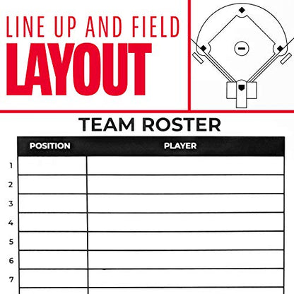 Franklin Sports MLB Baseball + Softball Clipboard - Coaches Dry Erase Whiteboard + Marker - Coaching Board for Lineup + Roster - Baseball + Softball Dry Erase Coaching Clipboard