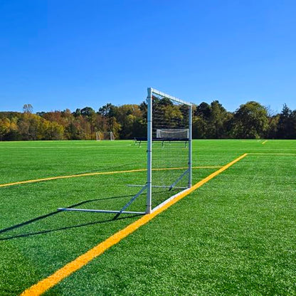 8x5 Ft Soccer Rebounder Goal, Heavy Duty 3MM Steel Frame w/Two Nets, 5 Adjustable Angles for Passing, Shooting & Skills Practice