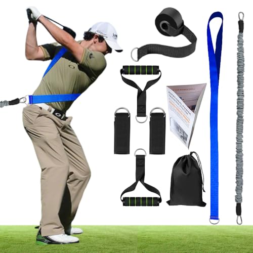 Golf Rope Swing Trainer, Golf Swing Trainer for Core Strength, Fix Early Extension & Improve Swing Consistency, Multifunctional Golf Training Aid, Portable Golf Accessories for Beginners & Amateurs