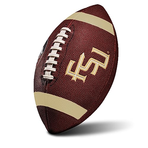Franklin Sports Kids NCAA Youth Football - Official College Team Football with Team Logos - Junior Size
