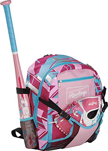 Rawlings | REMIX Backpack Equipment Bag | T-Ball & Youth Baseball / Softball | Pink - color: Pink, size: Youth