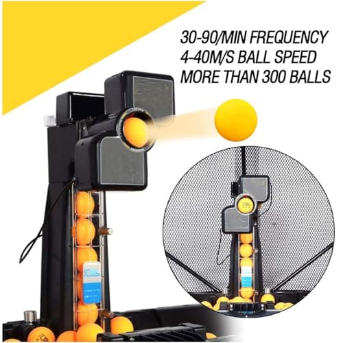 Automatic Ping Pong Ball Machine,Portable Table Tennis Ball Launcher Trainer with Catch Net & Remote Control,Ping-Pong Practicing Training Robot Equipment,for Schools Stadium Gyms