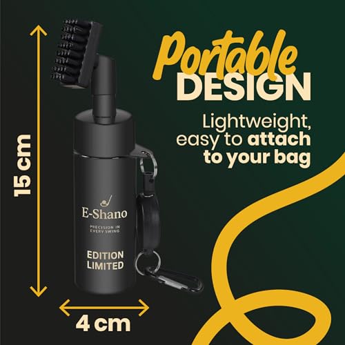 Golf Club Cleaner Brush with Water Spray System 2- in- 1 Cleaner, Ultra Strong Magnetic Clip, Advanced Leak-Proof Spray System for Irons Wedges & Golf Balls