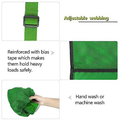 BeeGreen Mesh Drawstring Bag Swim Backpack for Beach Pool Sports Gym Draw String Cinch Bags for Swimming Soccer Basketball Gear Green - color: Green