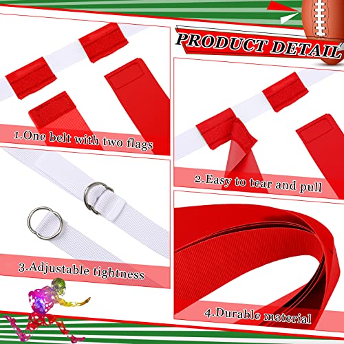 Sintege 14/28 Player Flag Football Belt Set, Adjustable Football Flag and Belts Gifts for Youth Adults Sports Training Event