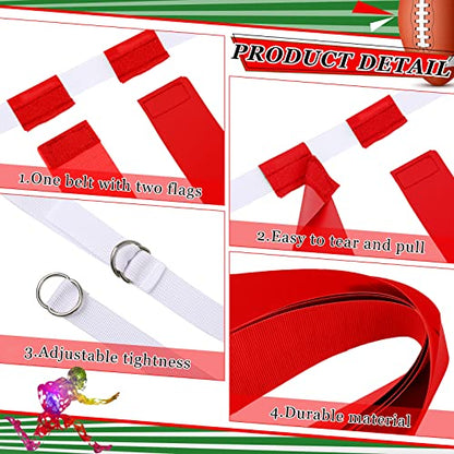 Sintege 14/28 Player Flag Football Belt Set, Adjustable Football Flag and Belts Gifts for Youth Adults Sports Training Event