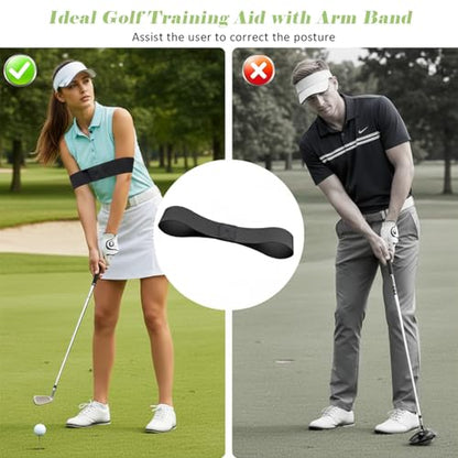 Golf Swing Training Aid - Retractable Grip Trainer with Click Feedback Portable & Right Handed Perfect for Beginners Indoor/Outdoor Use Golf Sure Stance Beginner