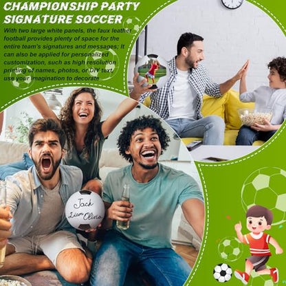 Jenaai Autograph Soccer Ball Bulk Blank Signature Soccer Ball for Signing Gift for Practice Training Championship Party Trophy Coaching Gift Youth League Game