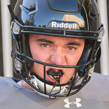 Under Armour Sports Mouth Guard, Custom Fit, Includes Detachable Helmet Strap - color: Black, size: Adult