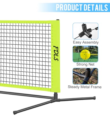 FDLS 5FT/10FT Portable Small Pickleball Net for Driveway Backyard,with Carry Bag for Indoor Outdoor, for All Levels, Easy Set up - style: 5FT Green