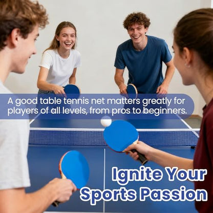 Ping Pong Net Compatible with Kettler – Durable Ping Pong Net Replacement, 2-Pack 71" Nylon Table Tennis Nets, Portable and Easy to Set Up for Indoor & Outdoor Play
