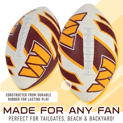 Franklin Sports NFL Team Footballs - Rubber Youth Mini Balls for All Teams - Kids 8.5" Football + Air Pump Sets - Official NFL Licensed - style: Washington Commanders