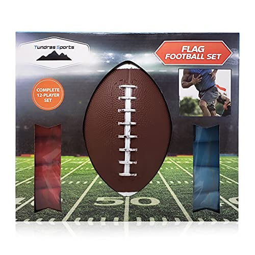 Flag Football Set - All in 1 Kids Toy Flag and Football Game - 12 Player Set