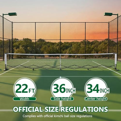 Lightweight Pickle Ball Net 22FT Pickleball Tennis Net with Steady Metal Frame Free Assembly & Carry Bag for Competitive and Recreational Play