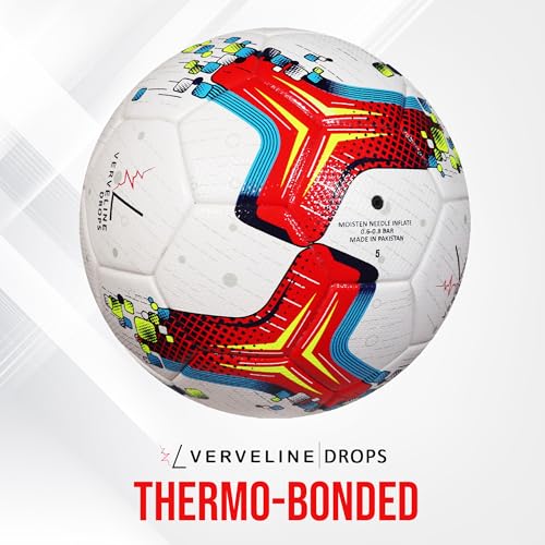 Soccer Ball Size 5 Training Soccer Ball – Thermobonded TPU Soccer Ball for Indoor Courts and Outdoor Fields, PU Leather Football with 32 Panel Design and Reinforced Bladder – VERVELINE