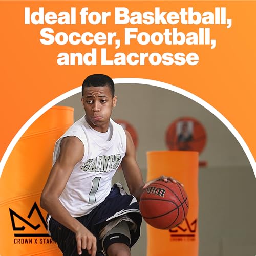 Pop Up Defenders 3 Pack, 48 inches Tall, with Fillable Sandbags (no Sand), Simulate Defenders for Basketball, Football, Soccer, with Carry Bag & Mini Drill Cones