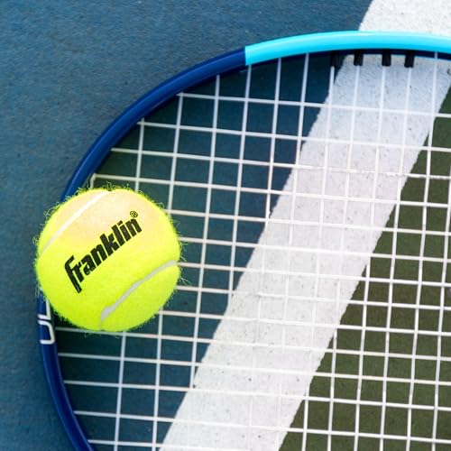 Franklin Sports Pressureless Tennis Balls - Official Size, Low Pressure - Great for Training + Practice - Low Bounce - All Court Surface - Carry Bag Included - style: 12 Balls