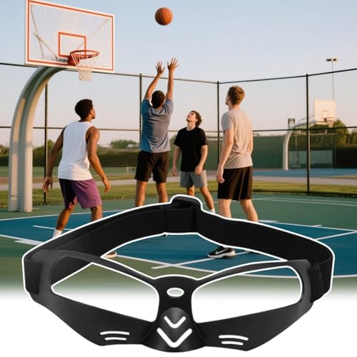 LESSO Basketball Dribbling Goggles Protective Sports Training Glasses for Adults Basketball Players - color: Black