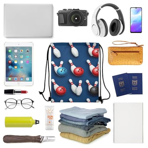 Beam Backpack Drawstring Sack Large Capacity for Soccer Basketball Sports Workout Equipment Travel, Bowling Ball Bags - color: Picture (744)