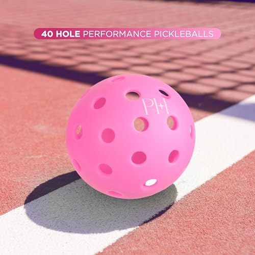 Paris Hilton - Performance Pickleballs 40-Hole, 6 Pack Durable Outdoor Balls, Precision Flight Design for Consistent Bounce and Long-Lasting Play