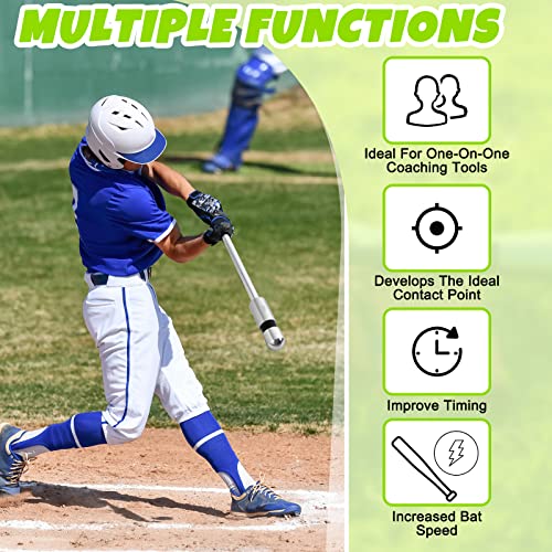 Hicarer Baseball Softball Swing Training Baseball Swing Trainer Bat Base Ball Softball Bat Training Aid for Youth Improve Hitting Flexibility Swing Mechanics and Balance