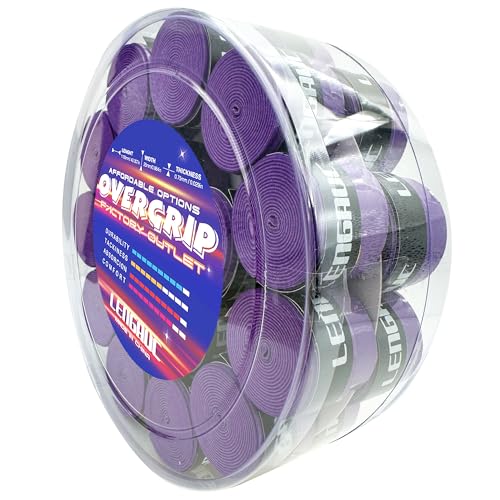 Tacky Overgrips,Tennis/Badminton/Pickleball/Paddle 30/60 Pack, Tacky Anti-Slip and Absorbent Grip, Colorful,Comfort Grip Tape,Absorb Sweatbands Anti Slip - color: 30 Pack 0.029 inch Purple Colours