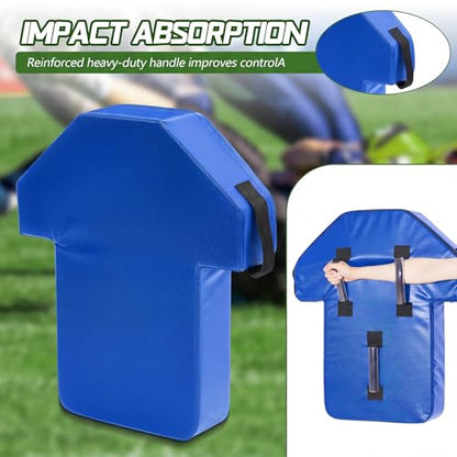 Tinideya 22" x 26" Football Tackle Dummy with Heavy-Duty Handles Football Blocking Pads Durable Sports Training Blocking Shield for Basketball MMA Kick Shield Kickboxing - color: Blue