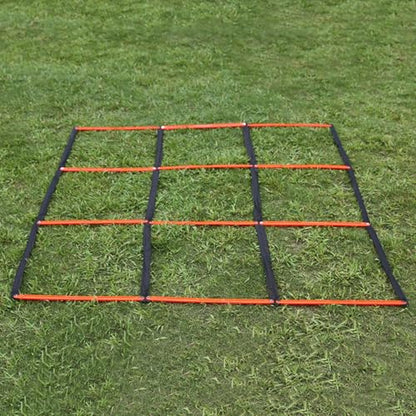 Multifunctional 9 Grids Agility Ladder for Sports Training Fitness and Footworks Drill Agility Train Enduring Adjusted Speed Training - color: Yellow