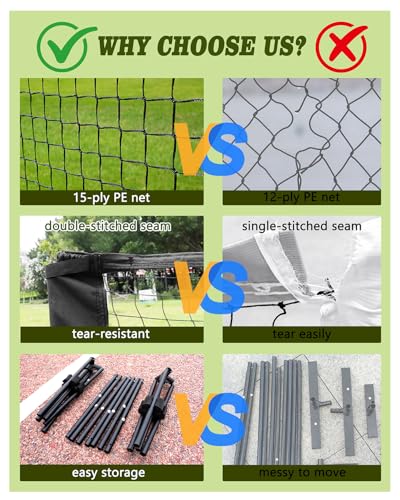 NQV Pickleball Set with Net-10FT Half Court Size Pickleball Net+Wood Pickleball Paddles+Pickle Balls+Ball Retrievers+Pickleball Court Marking Kit, Portable Driveway Outdoor Indoor for Beginners Pros - style: 4-player set