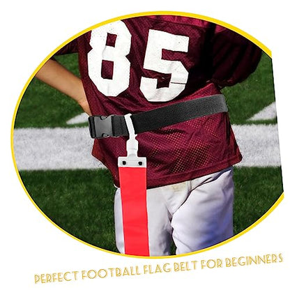 Kisangel Ribbon Pvc Football Flag Belt Outdoor Football Prop Blue Football Flags and Belts Multi-use Football - color: Red