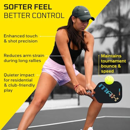 Rotationally Molded Pickleball Balls for Competitive Players – Premium LDPE 40-Hole Soft Feel Design – USAPA Approved, Tournament-Grade, Precise Control & Superior Durability - color: 12 Pack