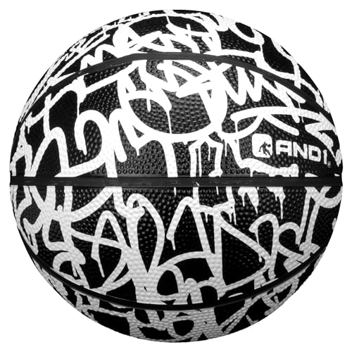 AND1 Mini Basketball Pack Set for Kids (Deflated w/Pump Included): - 7-Inch Premium Youth Size Basketballs, Easy to Grip - color: Graffiti, size: 3