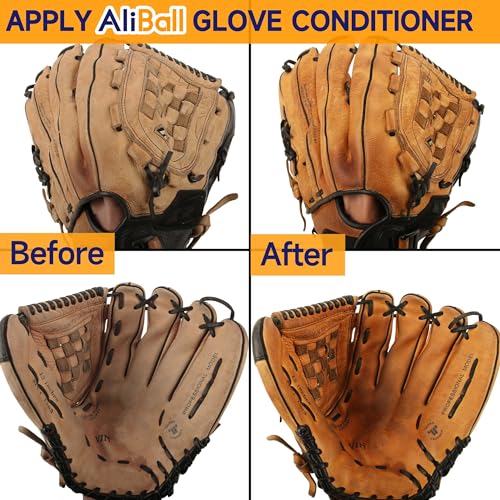 AliBall Baseball Glove Break-in Kit - Complete Set with Glove Mallet, Oil, Conditioner, Wrap, Brush & Cloth - Quickly Soften & Shape Your Baseball/Softball Mitt (Pro Classic)
