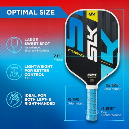 Selkirk Sport SLK Pickleball Paddles Set of 2 | Designed in The USA | Choose The SLK Neo Graphite, SLK Neo Fiberglass Pickleball Set or SLK Atlas Pickleball Bundle - color: Red & Blue | Neo Graphite