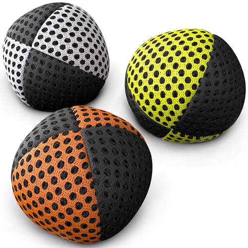 speevers Juggling Balls for Beginners and Professionals Set of 3, 14 Colors Available, 2 Layers of Net and Carry Case, Xballs Juggling Balls (3 Color Mix, 4.2 oz) - color: 3 Color Mix, size: 4.2 oz