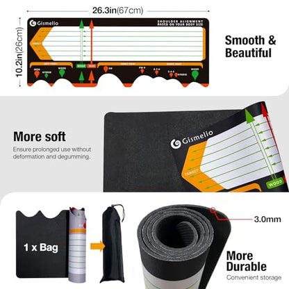 Golf Training Mat for Beginners Posture Assistance and Entry-Level Stance Corrector Trainer with Golf Training Aid