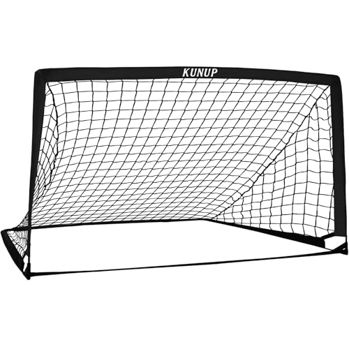 5×3 6x4 9x5 FT Portable Kids Soccer Goal for Backyard, Foldable Soccer Practice Net with Carrying Bag for Toddler Youth Adult Pop Up Soccer Training Equipment Indoor and Outdoor Sports Game - color: Black, style: 6x4FT