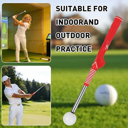 Retractable Golf Swing Trainer-Portable Indoor/Outdoor Swing Plane Aid for Muscle Memory,Tempo & Anti-Slice Training,Adjustable Golf Practice Tool for All Skill Levels.