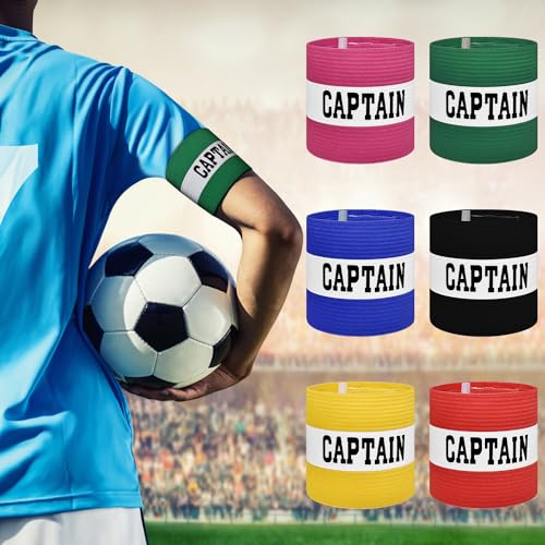 Captain Armbands for Soccer, Unisex Captain's Armband Adjustable Football Arm Bands Adults & Youths Elastic Captain Arm Band Team Sports Accessories - color: Green