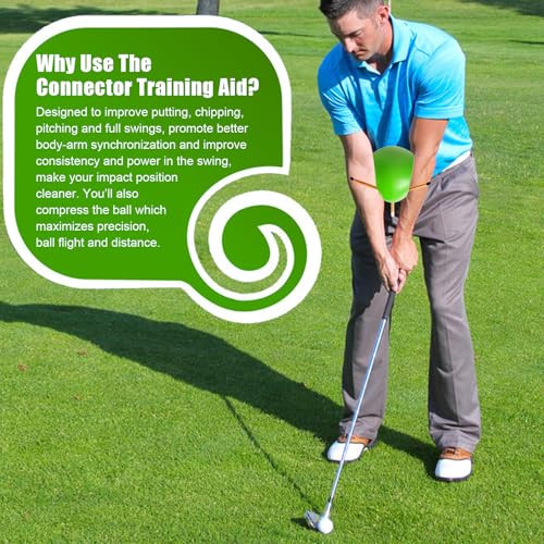 The Connector Golf Training Aid - Golf Swing Trainer Aid for Posture Correction Practice, Suitable for Golfers of All Levels Looking to Improve Overall Game