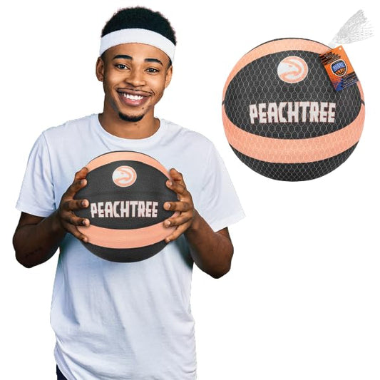 Bleacher Creatures Silent Basketball Size 7 (29.5") – Official NBA Licensed Indoor Foam Ball with Airless Construction, Quiet Performance, and Pro Feel - color: Atlanta Hawks Peach Tree