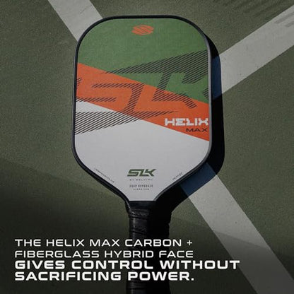 Selkirk Sport SLK Helix Pro Pickleball Paddle | Thermoformed Carbon Fiber Pickleball Paddles with Carbon Fiber & Fiberglass Hybrid Face | Unmatched Control - color: Legend Olive