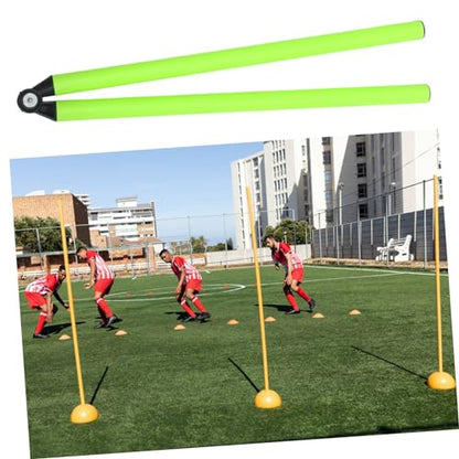 UPKOCH 2Pcs Folding Soccer Training Poles Reusable Agility Rods for Outdoor Basketball and Football Drills Durable and Design for Speed Development