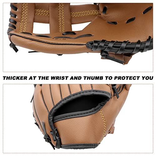 Baseball Gloves Softball Glove,12.5 Player Preferred Wear-Resistant PU Material Thicken Softball Fielding Glove,Left Hand Gloves Right Hand Throw for Youth Adult
