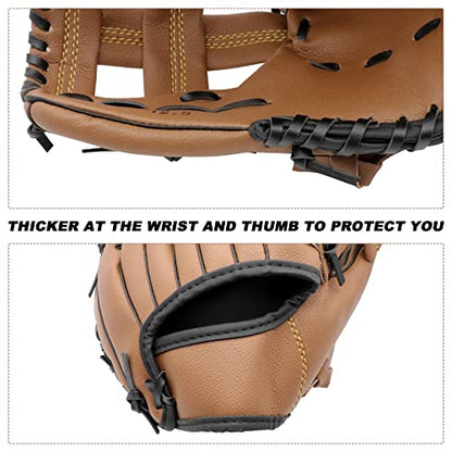 Baseball Gloves Softball Glove,12.5 Player Preferred Wear-Resistant PU Material Thicken Softball Fielding Glove,Left Hand Gloves Right Hand Throw for Youth Adult